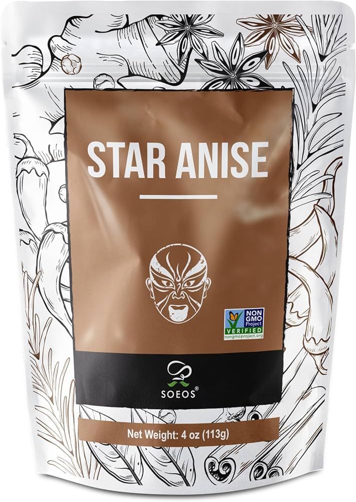 Soeos Star Anise Seeds (Anis Estrella), Whole Chinese Star Anise Pods, Dried Anise Star Spice, 4 ... | Amazon (US)