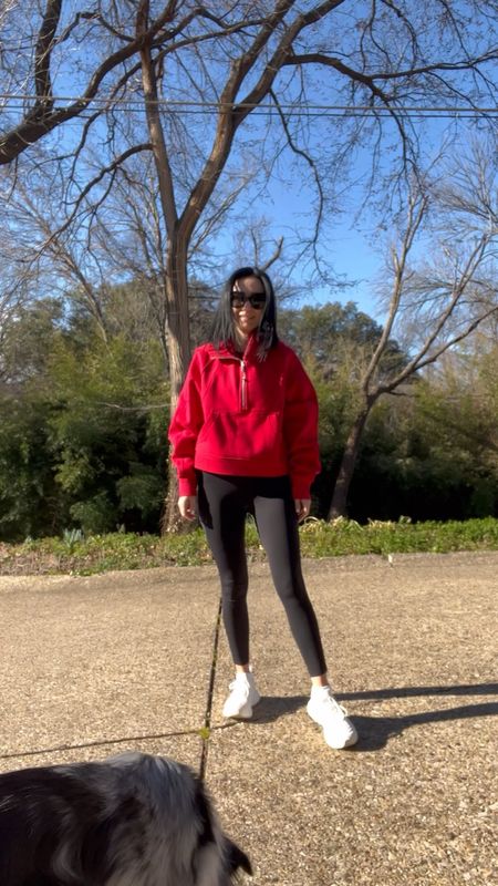 My favorite scuba hoodie now in red🍓ootd for walk and workout! 

#LTKover40 #LTKfitness