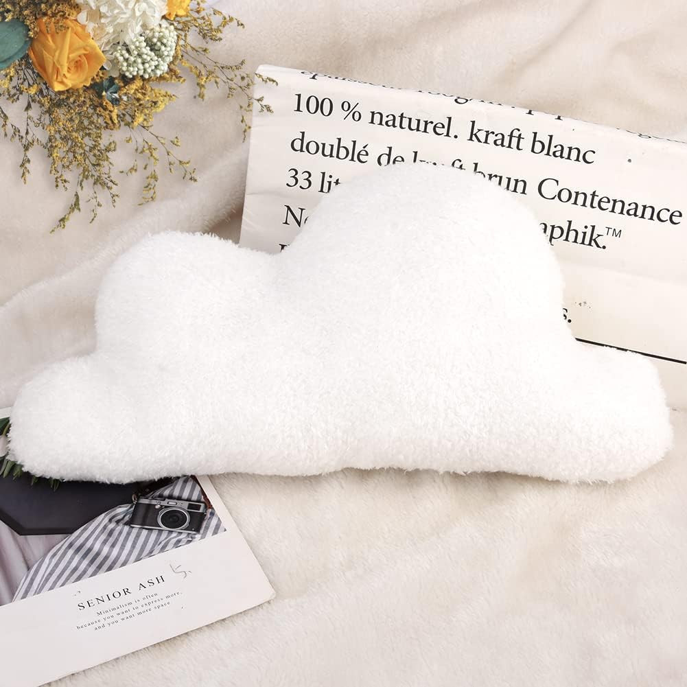EKDJKK Clouds Throw Pillows, White Lovely Clouds Shaped Throw Pillows Waist Rest Cushion Bedrest ... | Amazon (US)