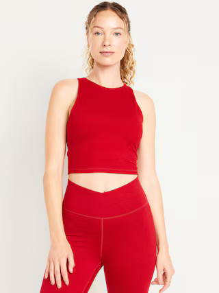 CloudComfy High-Neck Longline Sports Bra | Old Navy (US)