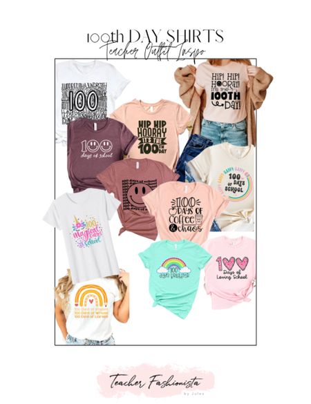Teachers! I found some really cute 100th day shirts!! Some of the ones I linked you can find for your grade level, too! •••

• 100th day • teacher shirts • teacher tees • teacher outfit • tshirt • school shirt • 

#LTKFind #LTKunder50 #LTKsalealert