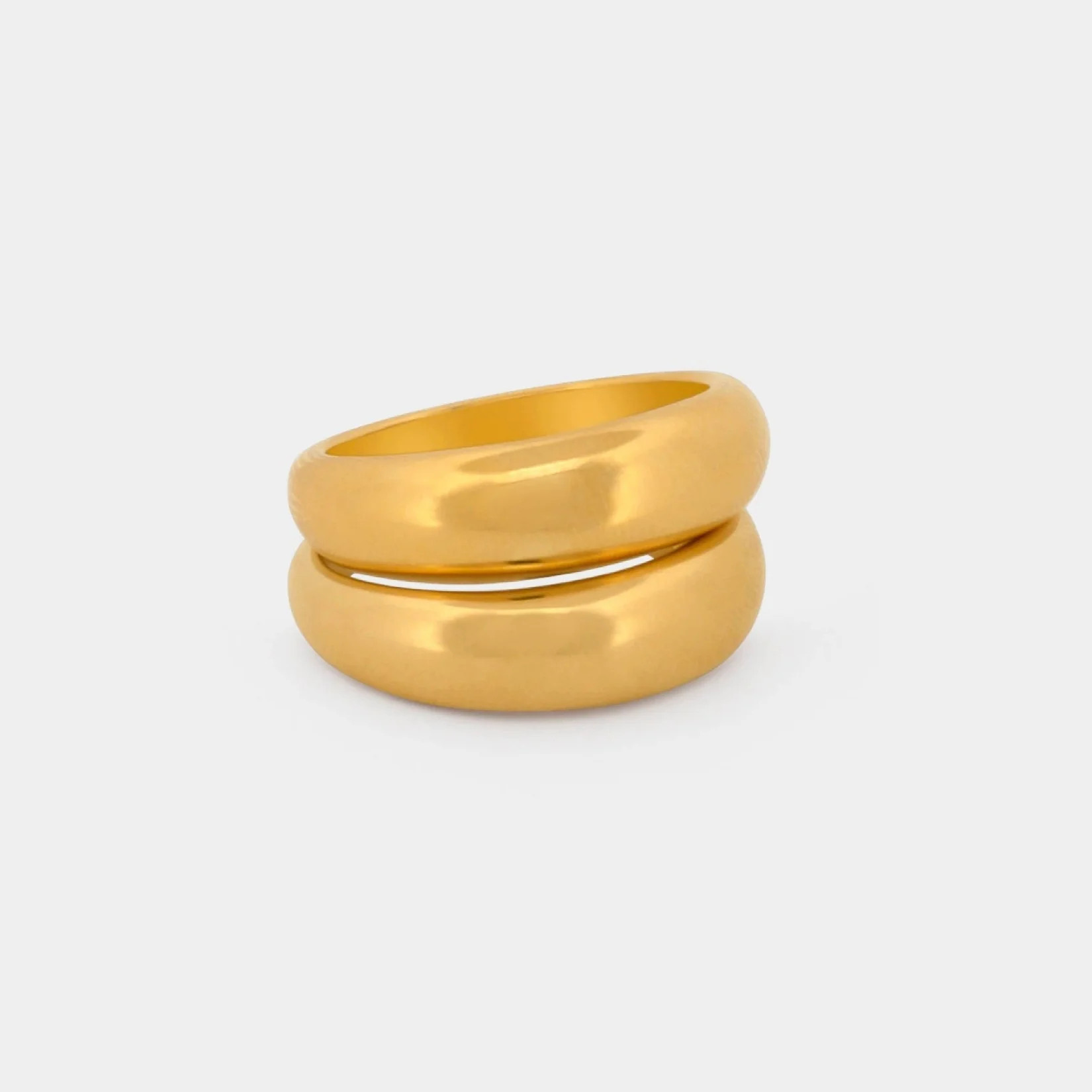 Stackable Double Dome Rings | LINK'D THE LABEL