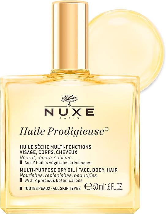 NUXE Dry Body Oil for Face, Body and Hair, Huile Prodigieuse Hydrating Glow Oil with 7 Botanical ... | Amazon (US)