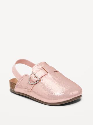 Faux-Leather Metallic Buckled Clog Shoes for Baby | Old Navy (US)