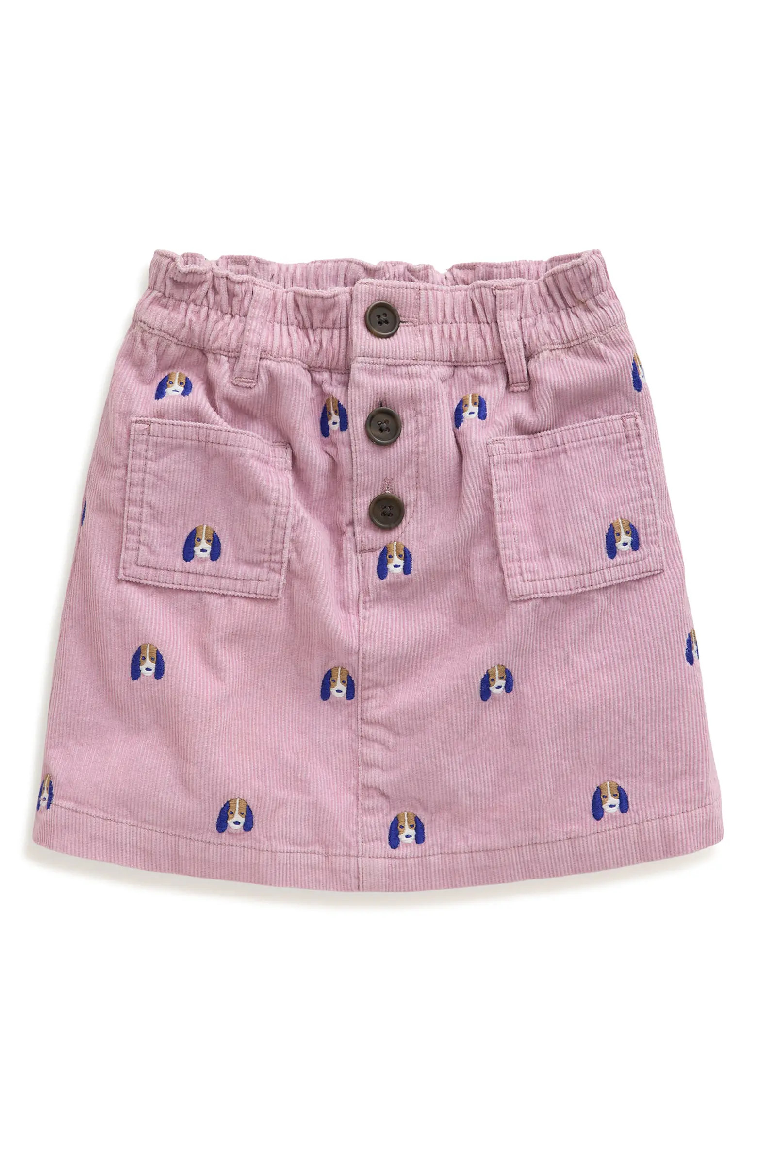 Mini Boden Kids' Pup Embroidered Corduroy Skirt | Nordstrom | Nordstrom