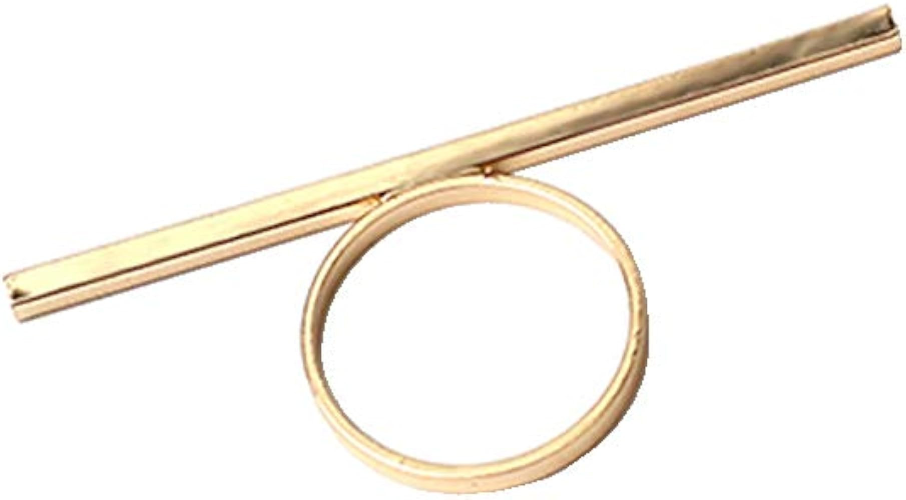 MINGHUA Silver Bar Geometric Square Finger Ring for Women Girls Party Gift | Amazon (US)