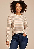 24/7 Clara Textured Long Sleeve Tee | Maurices