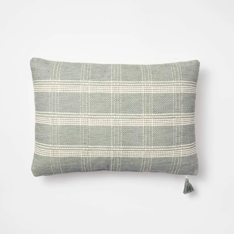 Woven Plaid Throw Pillow with Tassel Zipper -Threshold™ designed with Studio McGee | Target