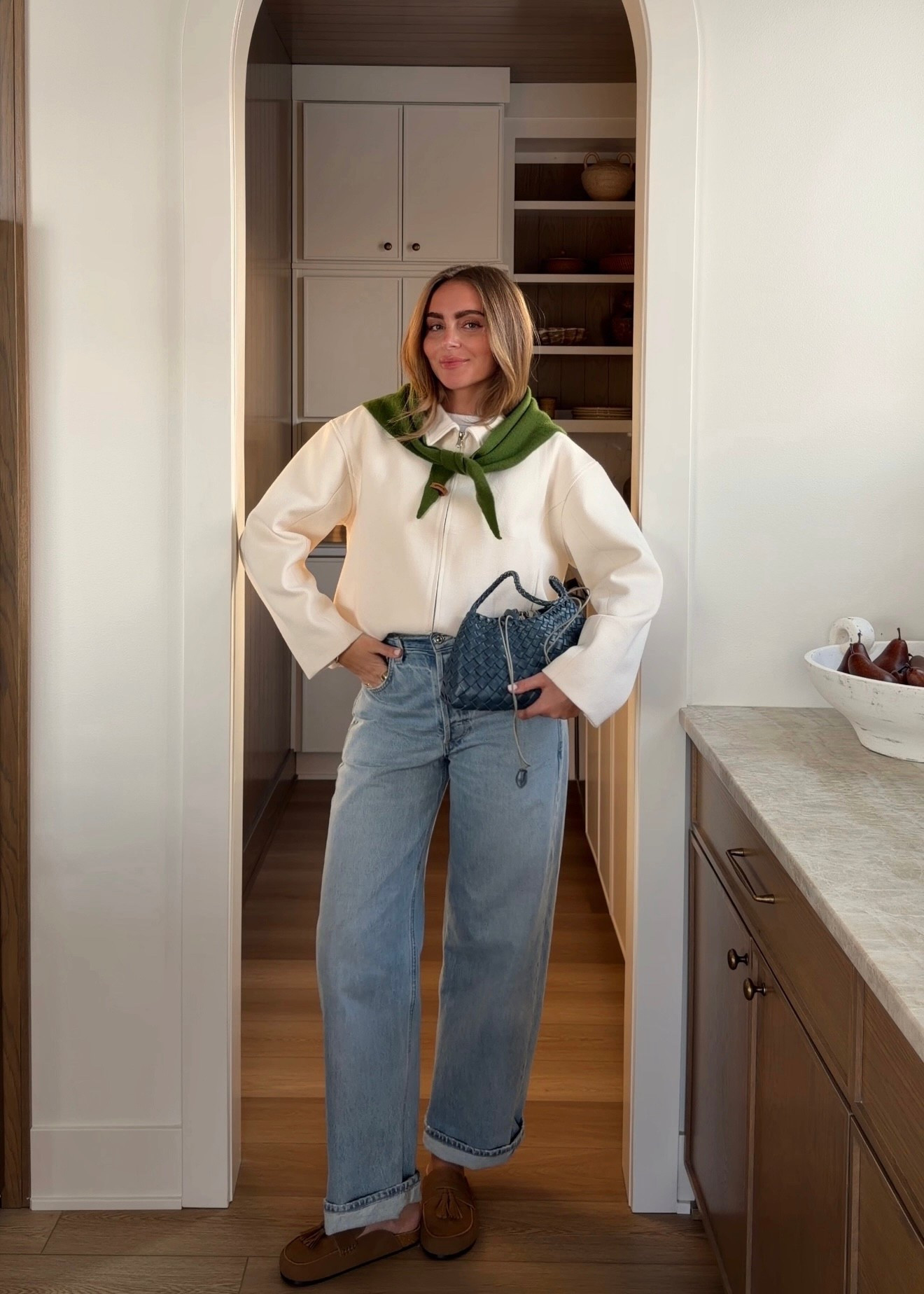 Wearing a size L in the jacket for an oversized relaxed fit and S in the layering tee. Jeans are size 26 (size down one size) #founditonamazon

#LTKootd #LTKSpringSale #LTKTall