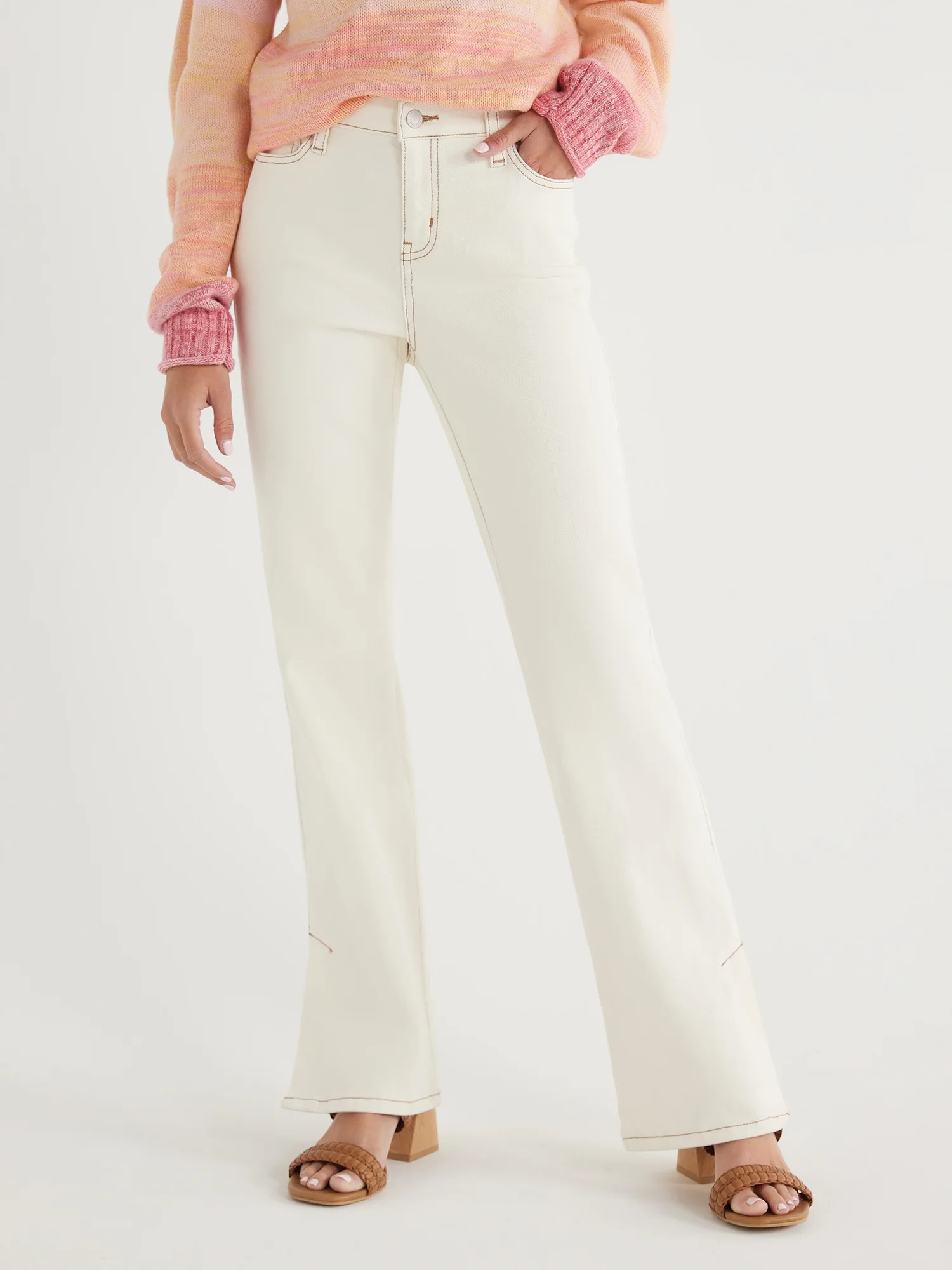 Time and Tru Women's Mid Rise Bootcut Jeans with Side Vents, 32" Inseam, Sizes 2-20 - Walmart.com | Walmart (US)