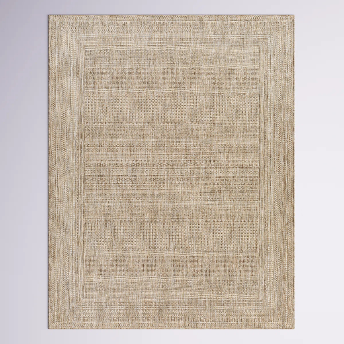 Camar Oriental Indoor/Outdoor Area Rug in Khaki | Wayfair North America