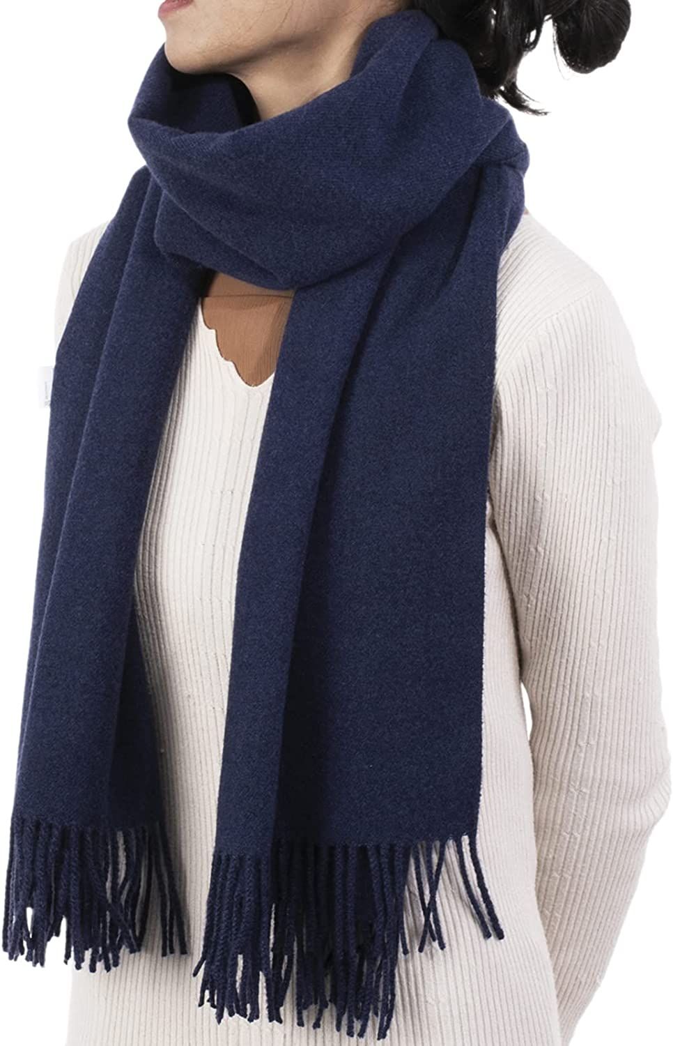 Scarf for Women Gift Idea Cashmere Scarfs Warm Wool Wrap Shawl for Winter Navy Blue | Amazon (CA)