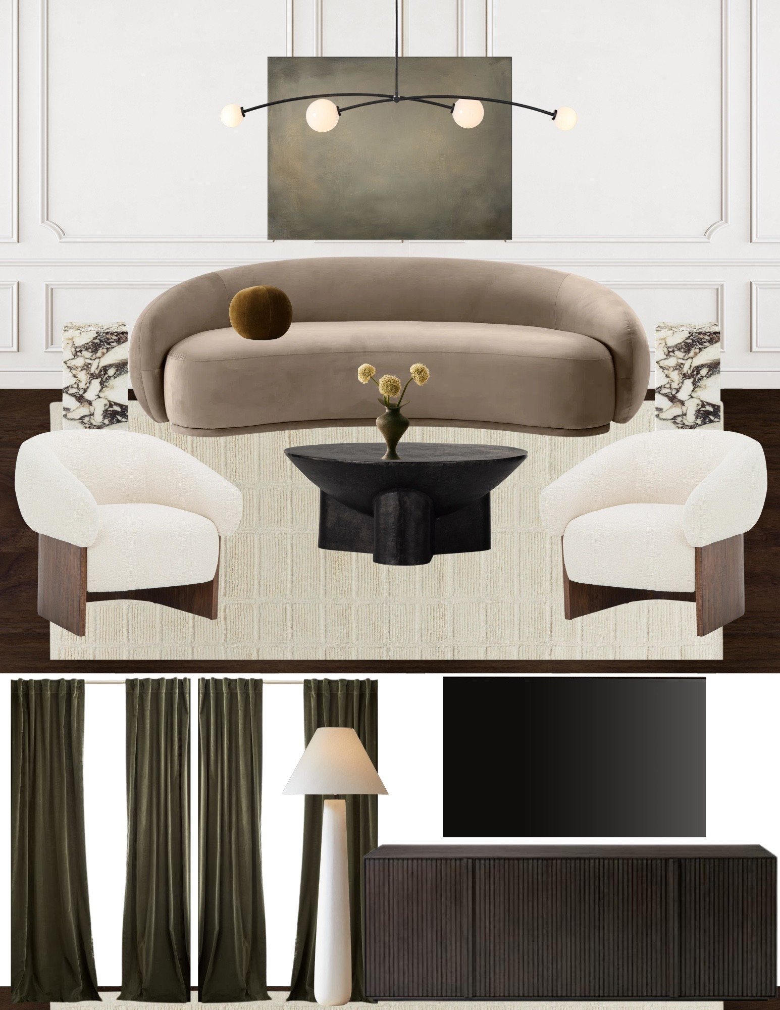 This living space is giving cocktail hour chic with sculptural shapes, creamy textures, and just the right touch of character and soul! Tap to shop and recreate the vibe in your own space🖤 

#LTKHome #LTKSeasonal #LTKFamily