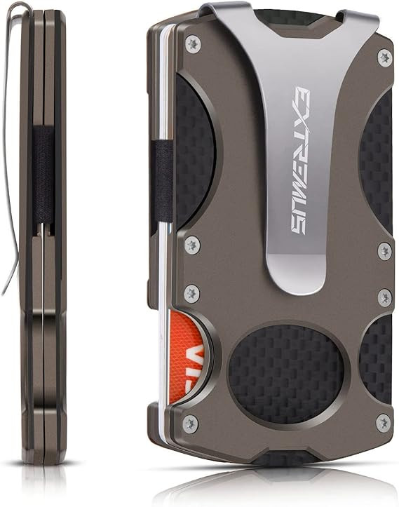 Amazon.com: Extremus Tactical Wallet, Carbon Fiber Wallet, Money Clip, RFID Blocking Technology, ... | Amazon (US)