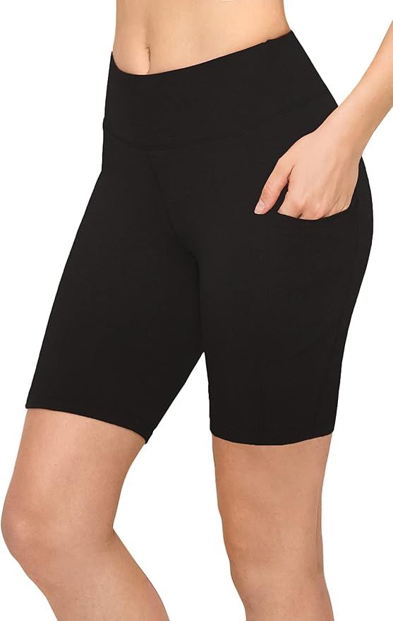 SATINA High Waisted Leggings - Biker Shorts, Capri, Full Length Leggings for Women | Amazon (US)