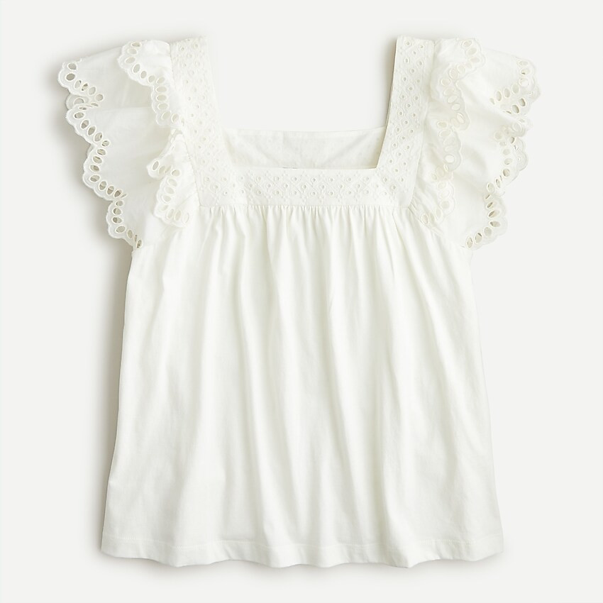 Squareneck eyelet tank | J. Crew US