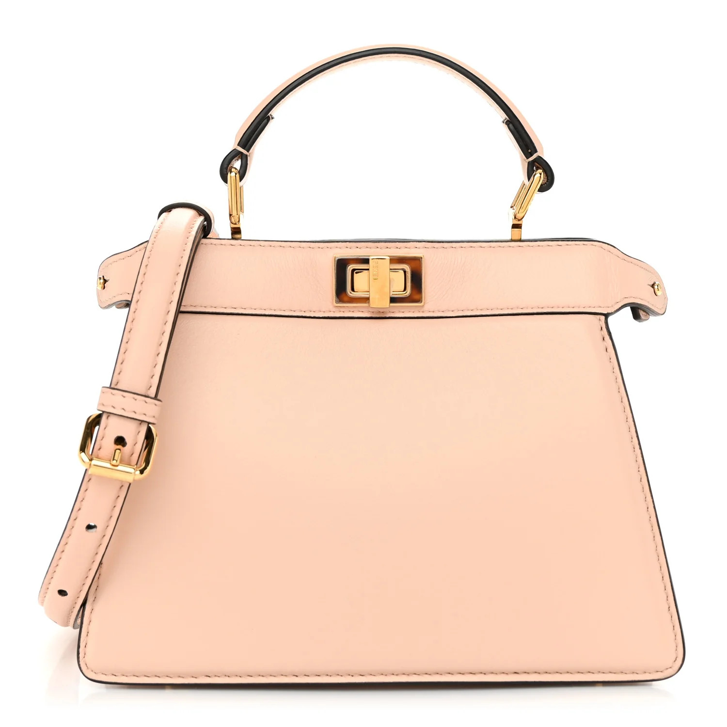 Vitello Seta Shiny Nappa Plexiglass Petite Peekaboo I SEE U Satchel Poudre | FASHIONPHILE (US)