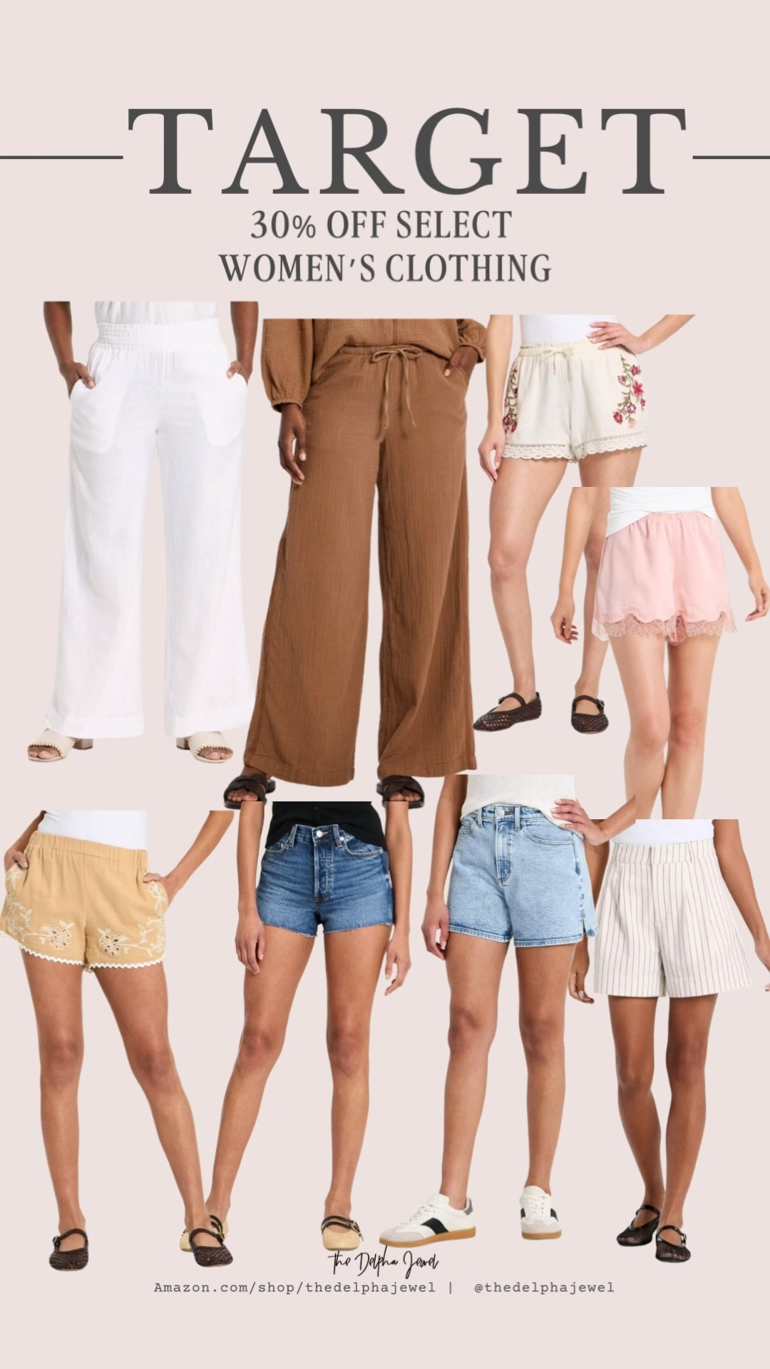 Target Circle Members get 30% select women's clothing! Here are some pants and shorts I've been loving lately.

#LTKSaleAlert #LTKootd #LTKOver40
