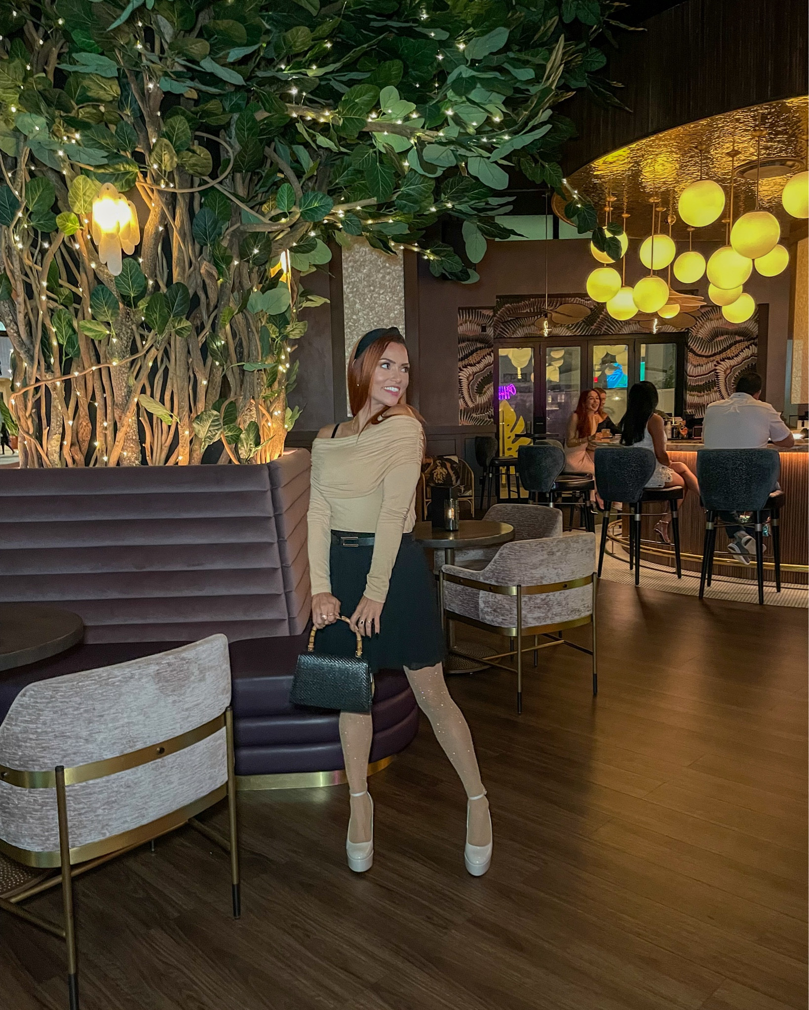 Yelp event at Beeline in Naples. Wearing size small for top and skirt. Everything TTS.