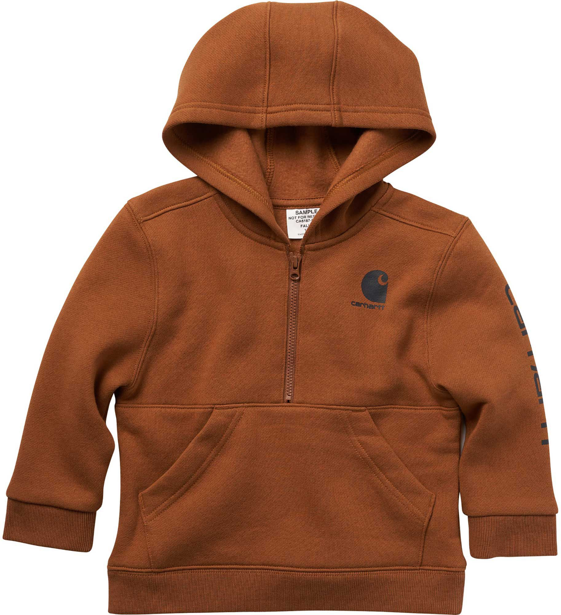 Carhartt Toddler Boys' Half-Zip Pullover Hoodie, 2T, Brown | Dick's Sporting Goods