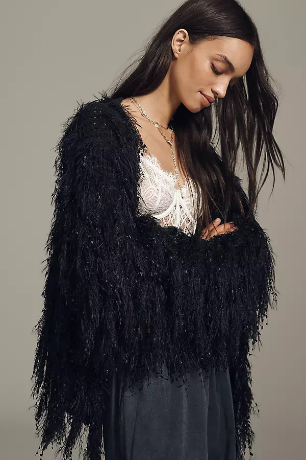Fringe Cardigan Sweater | Anthropologie (US)