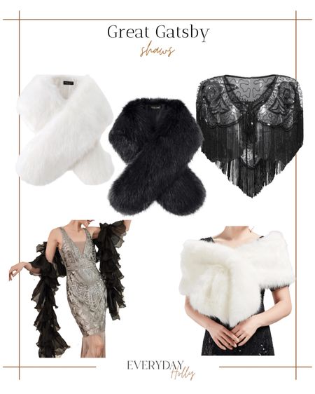 Great Gatsby Attire | Womens Shaws 

Shaws | great Gatsby | New Years party | themed party | Womens fashion | winter fashion | luxury 

#LTKunder50 #LTKHoliday #LTKstyletip
