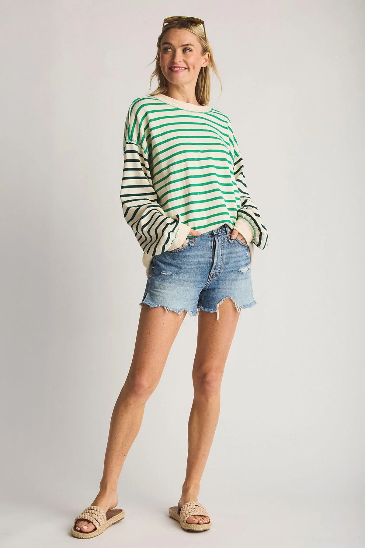 By Together Striped Long Sleeve Top | Social Threads