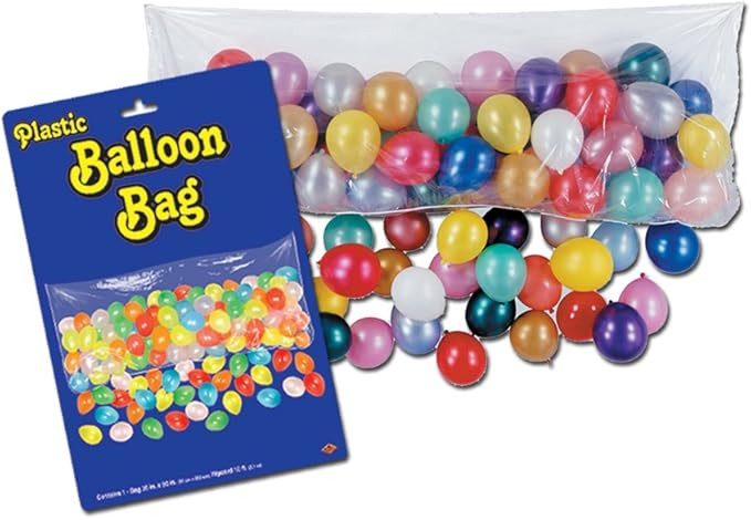 Beistle Plastic Balloon Drop Bag For Birthday Celebration New Year’s Eve Party Supplies 3' x 6'... | Amazon (US)