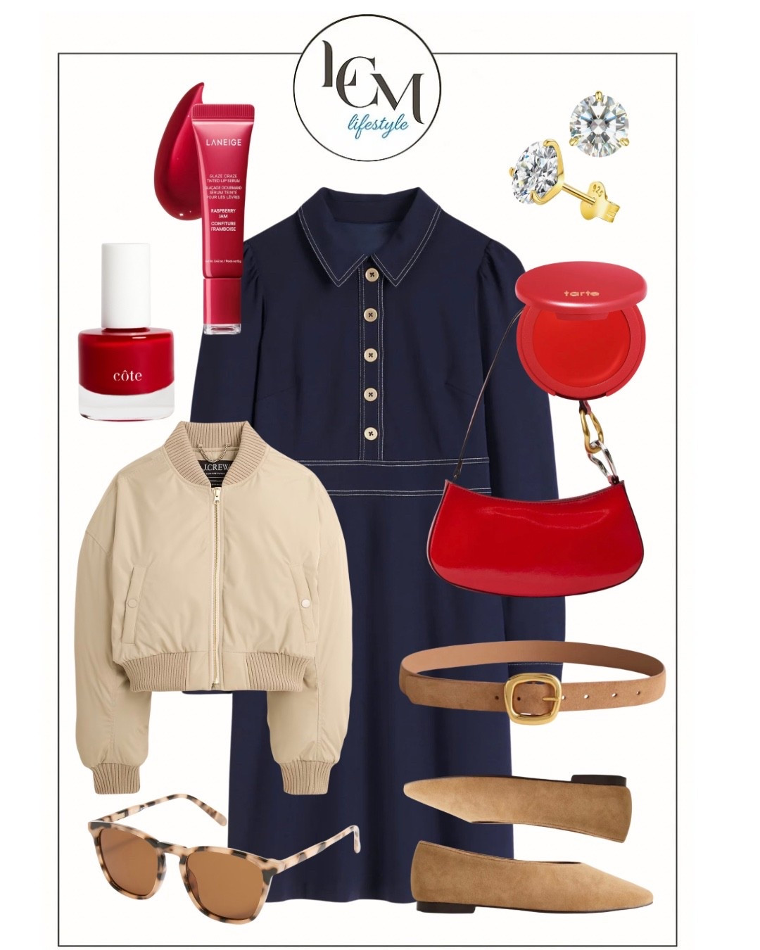 Modern classic dressing: navy + camel + a confident touch of red. Perfect for work, travel or everyday life! 
Easy pieces, thoughtfully combined — the formula I reach for on repeat.

#LTKTravel #LTKBeauty #LTKdayinmylife