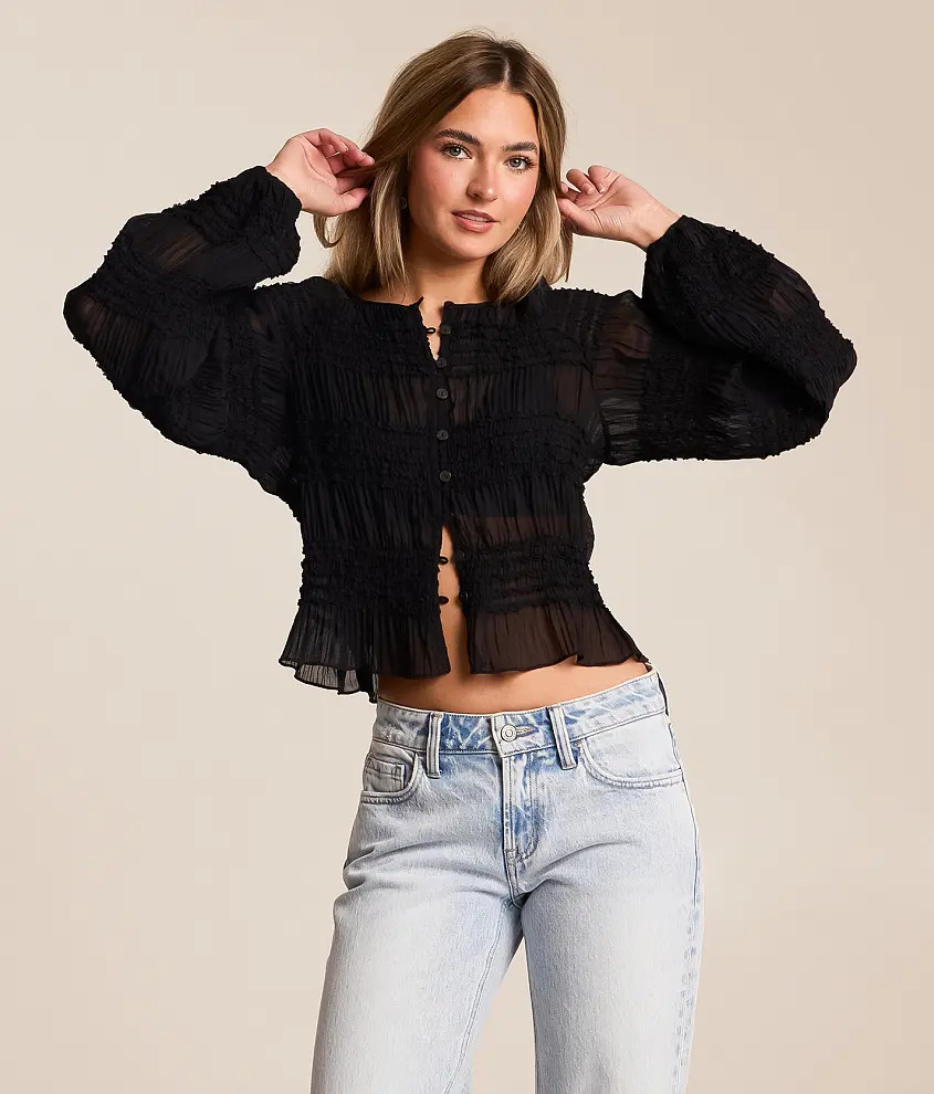 Textured Chiffon Top | Buckle