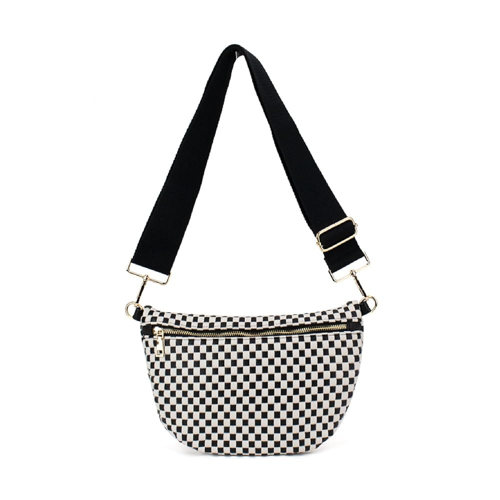 The Fiona | Woven Bum Bag | Stylish Woven Crossbody Bag | Adjustable Strap for Travel Festivals &... | Amazon (US)