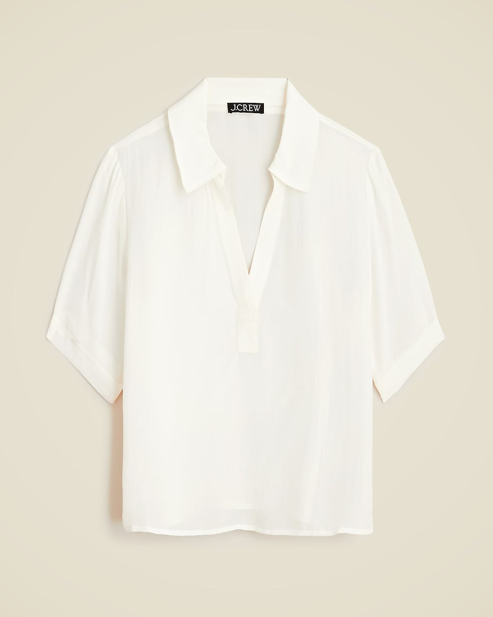Bungalow popover top in crepe de chine | J. Crew US