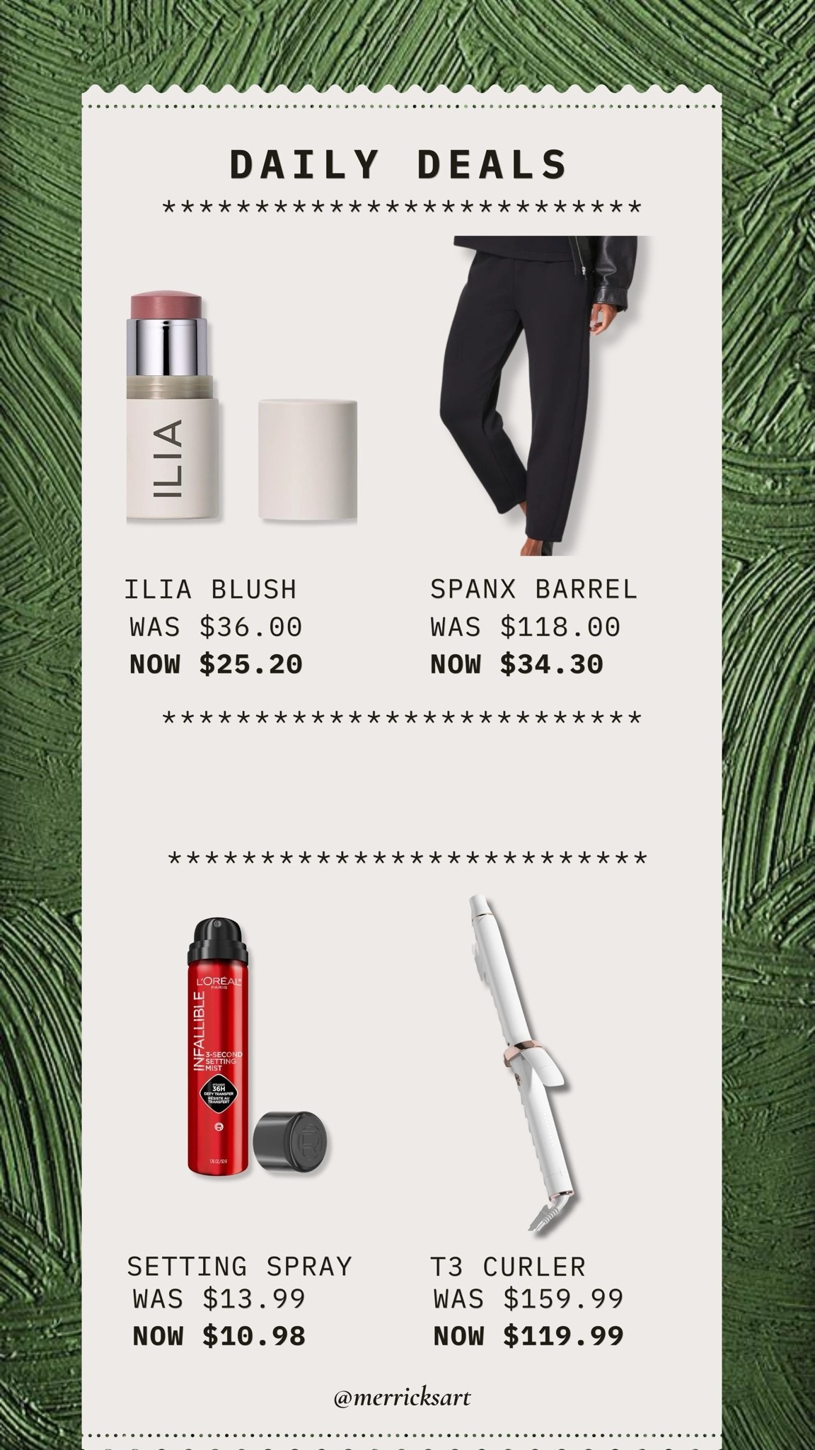 Daily deals! This amazing blush, the perfect for elevated but comfy barrel pant, my favorite setting spray, and curling iron!

#LTKSeasonal #LTKSaleAlert