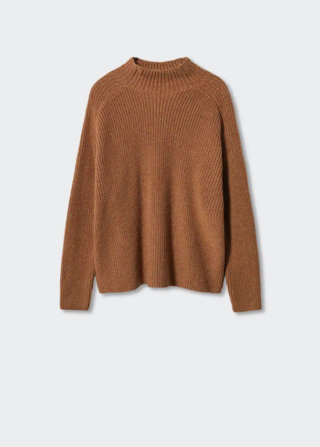 High collar ribbed knit sweater | MANGO (US)
