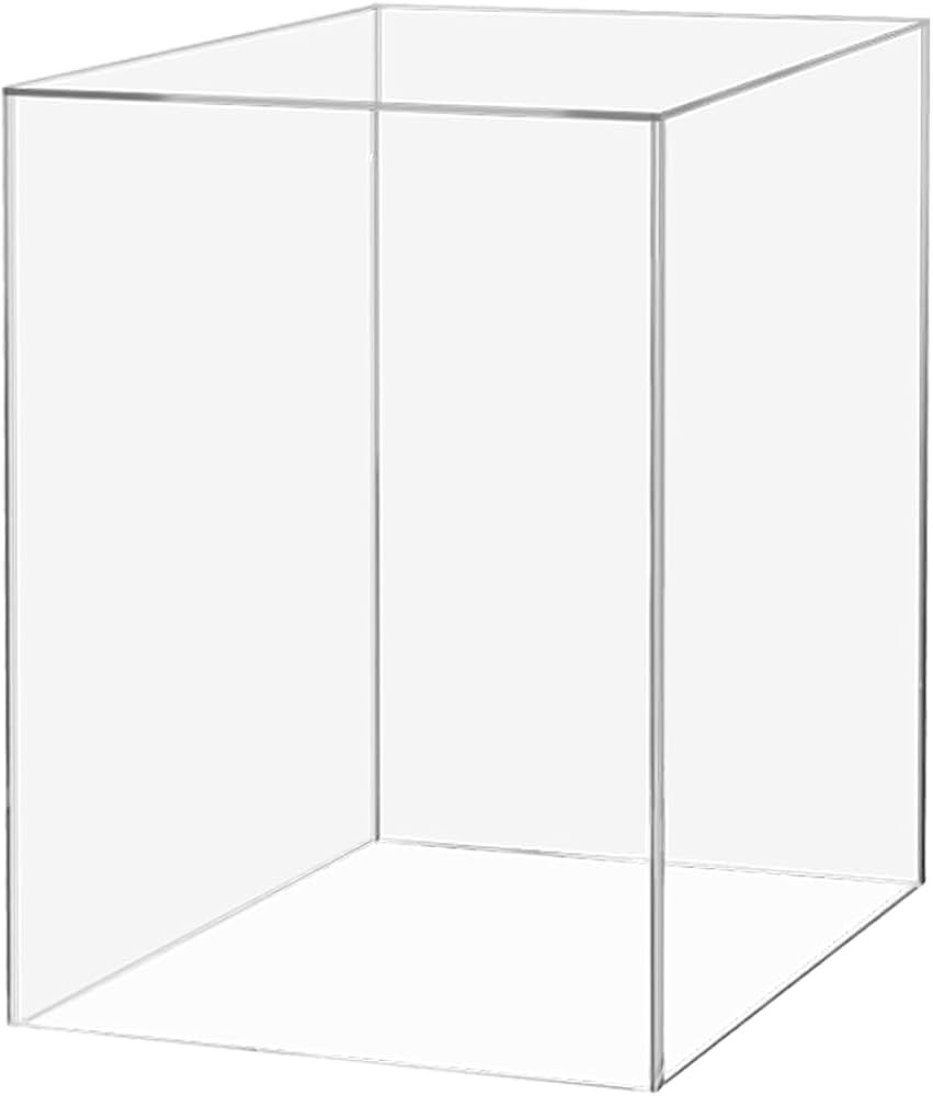 8" x 8" x 12" Acrylic Display Riser Box with One Open Side No Lid Versatile Clear Rectangular Ret... | Amazon (US)