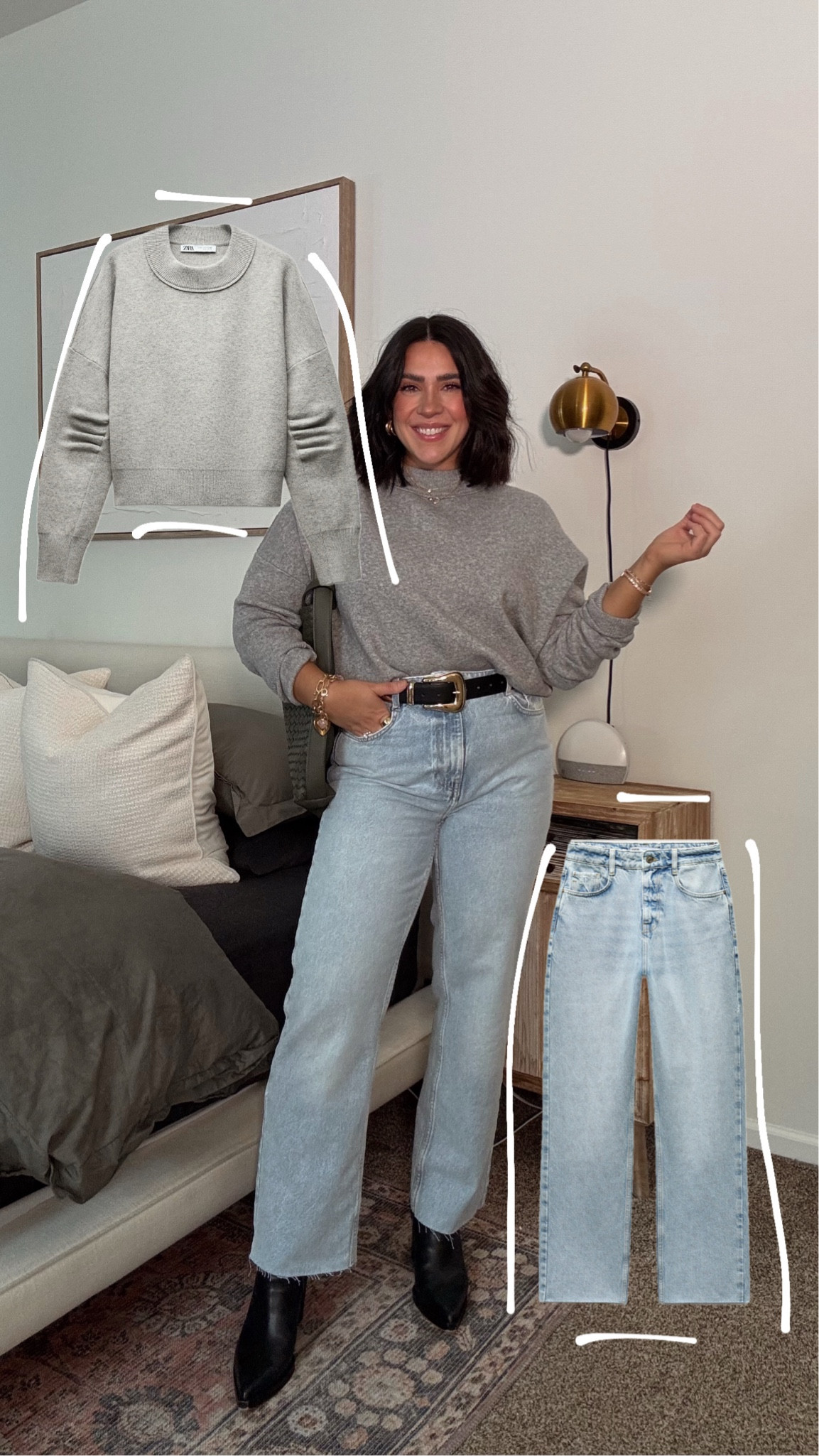 Casual winter outfit! Side L/10. Zara jeans. 

#LTKMidsize #LTKWorkwear #LTKStyleTip