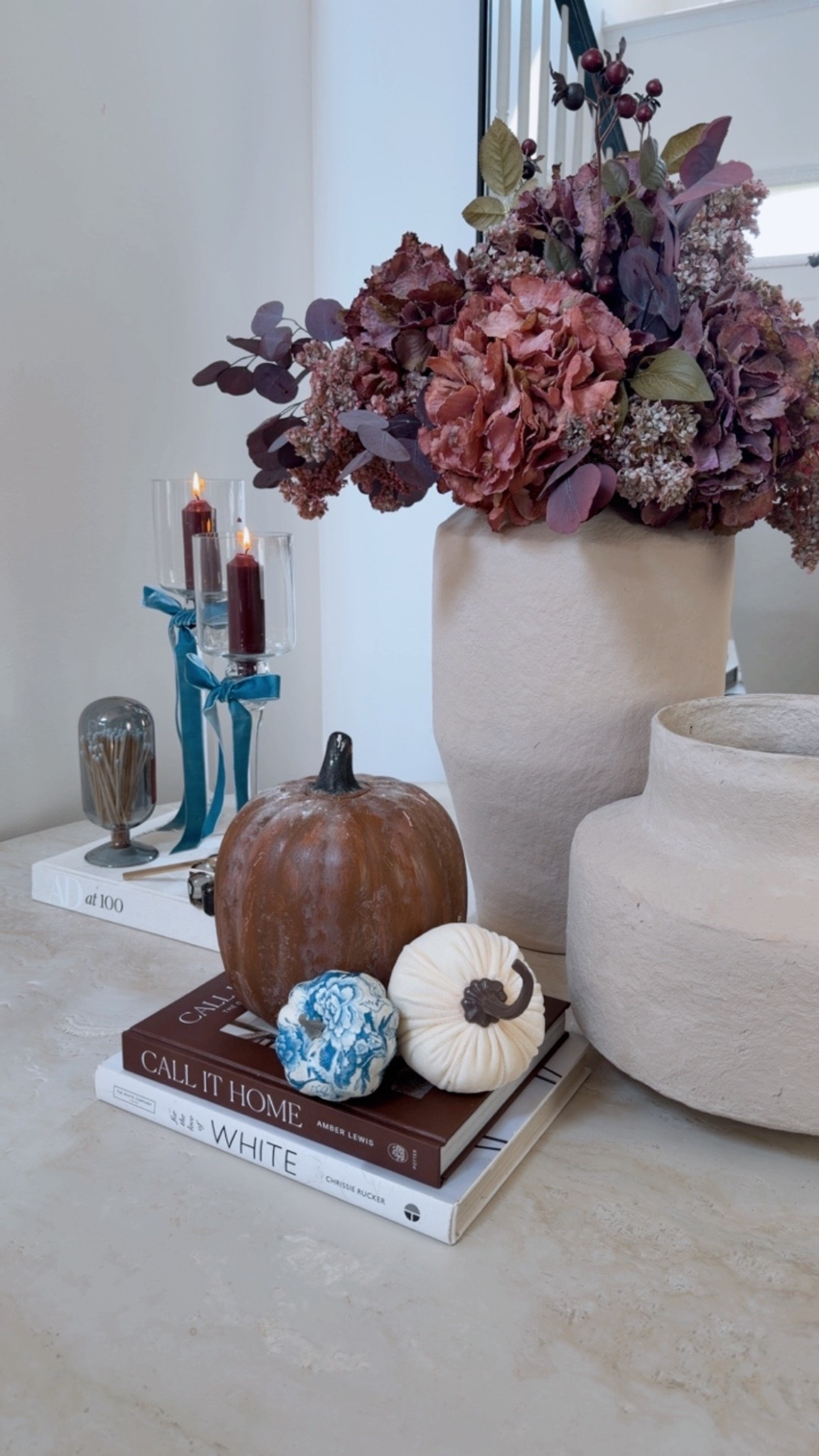 Autumn Entryway Table Decor
#papermache #candleholder #coffeetablebook #pumpkin #vase #amazonhome #marble #ottoman #diningtable

#LTKSeasonal #LTKSaleAlert #LTKHome