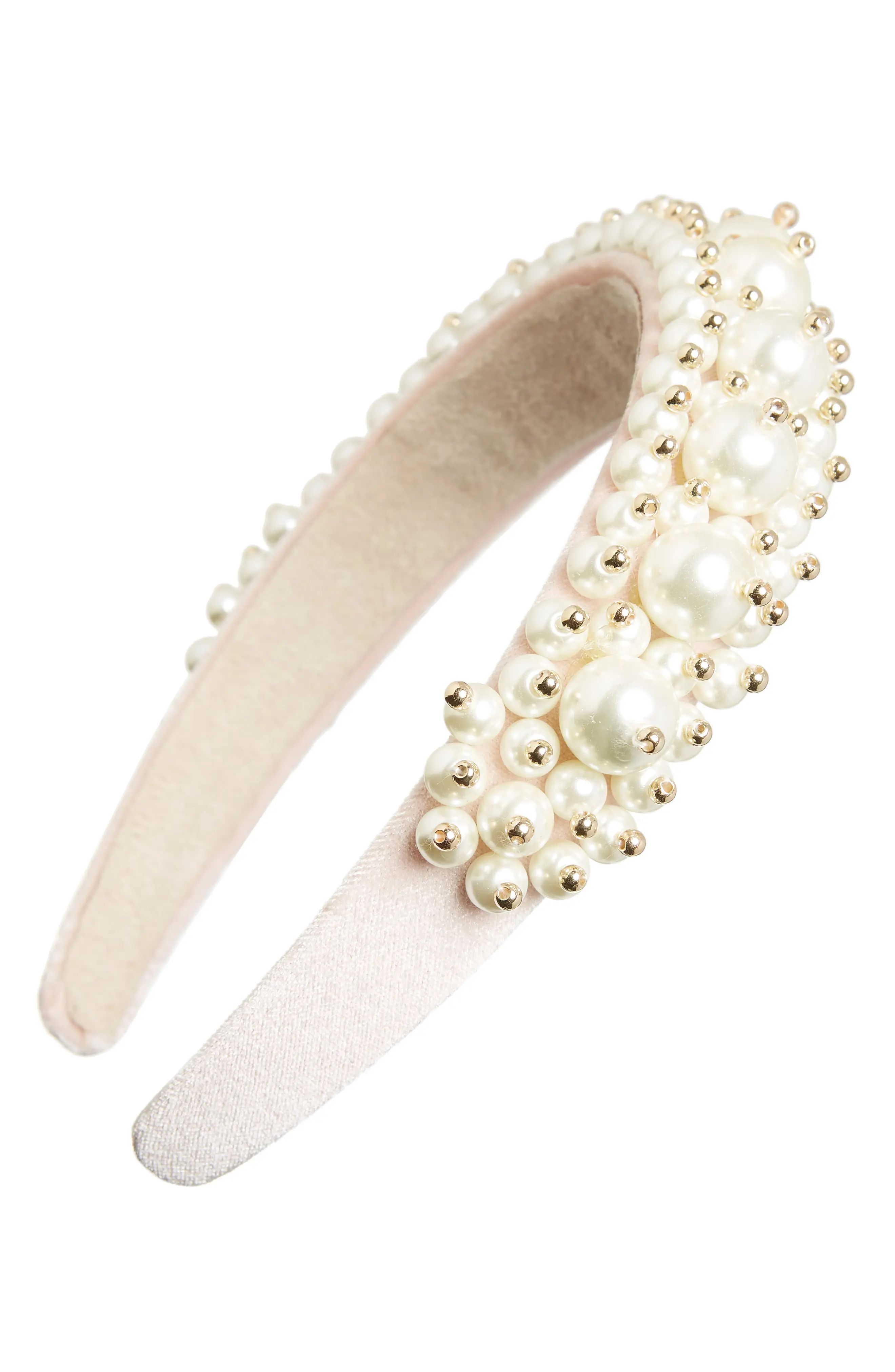Tasha Imitation Pearl Cluster Headband | Nordstrom