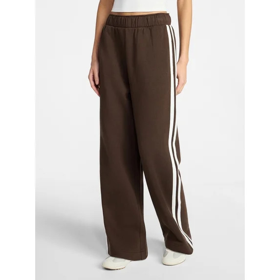 No Boundaries Striped Fleece Pants, 30.5'' Inseam, Women's XXS-XXL | Walmart (US)