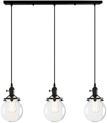 Permo Vintage Rustic Industrial 3-Lights Kitchen Island Chandelier Triple 3 Heads Pendant Hanging... | Amazon (US)