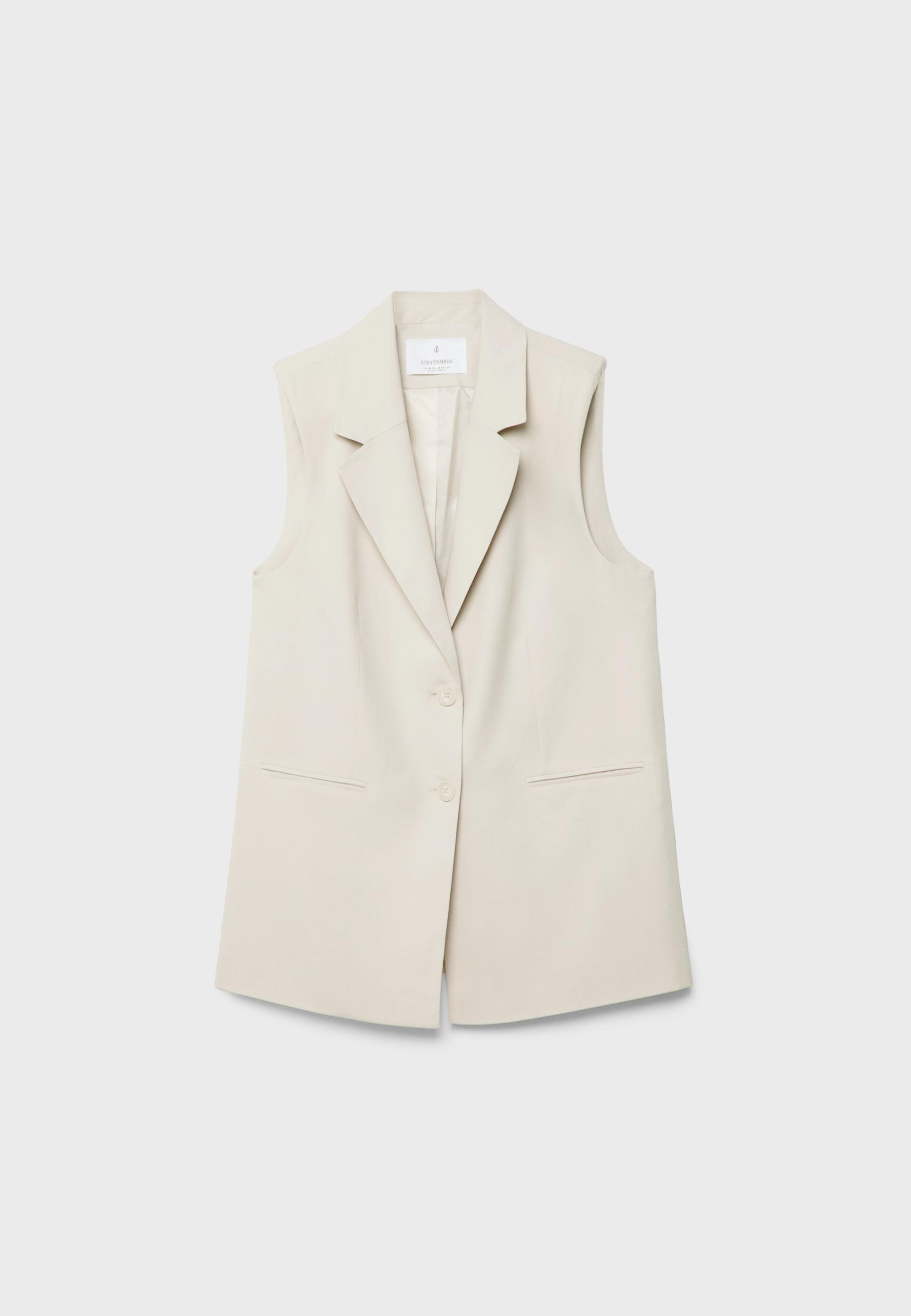 Basic regular fit waistcoat - Women's Blazers | Stradivarius United Kingdom | Stradivarius (UK)