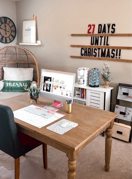 Home Office Decor | Home Office Inspiration | Work From Home Space | Dining Table Desk | Egg Chair | Letter Board | Letter Ledge | Coffee Bar | Coffee Bar Table | Coffee Bar Cabinet | Desk Setup | Letter Shelves



#LTKhome #LTKHoliday #LTKCyberweek
