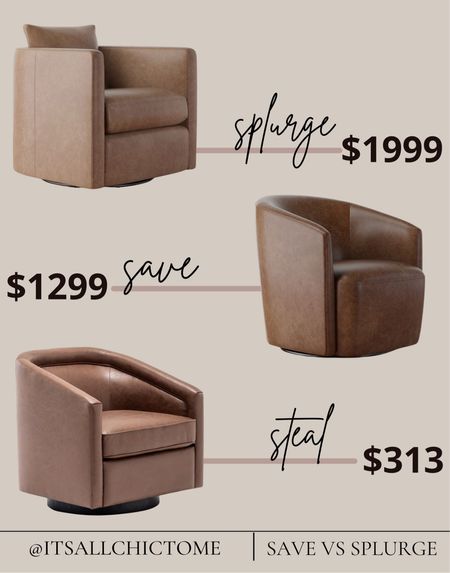 Leather swivel chairs at different price points! 

#LTKhome