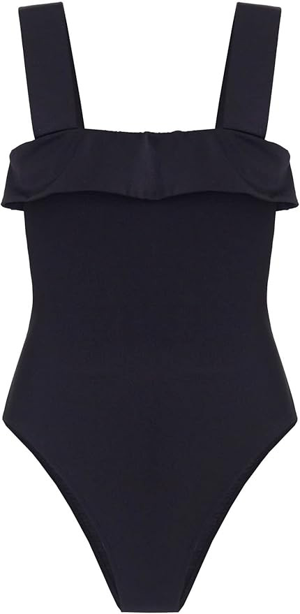 Amazon.com: Adriana Degreas, Solid Swimsuit With Straps | Amazon (US)