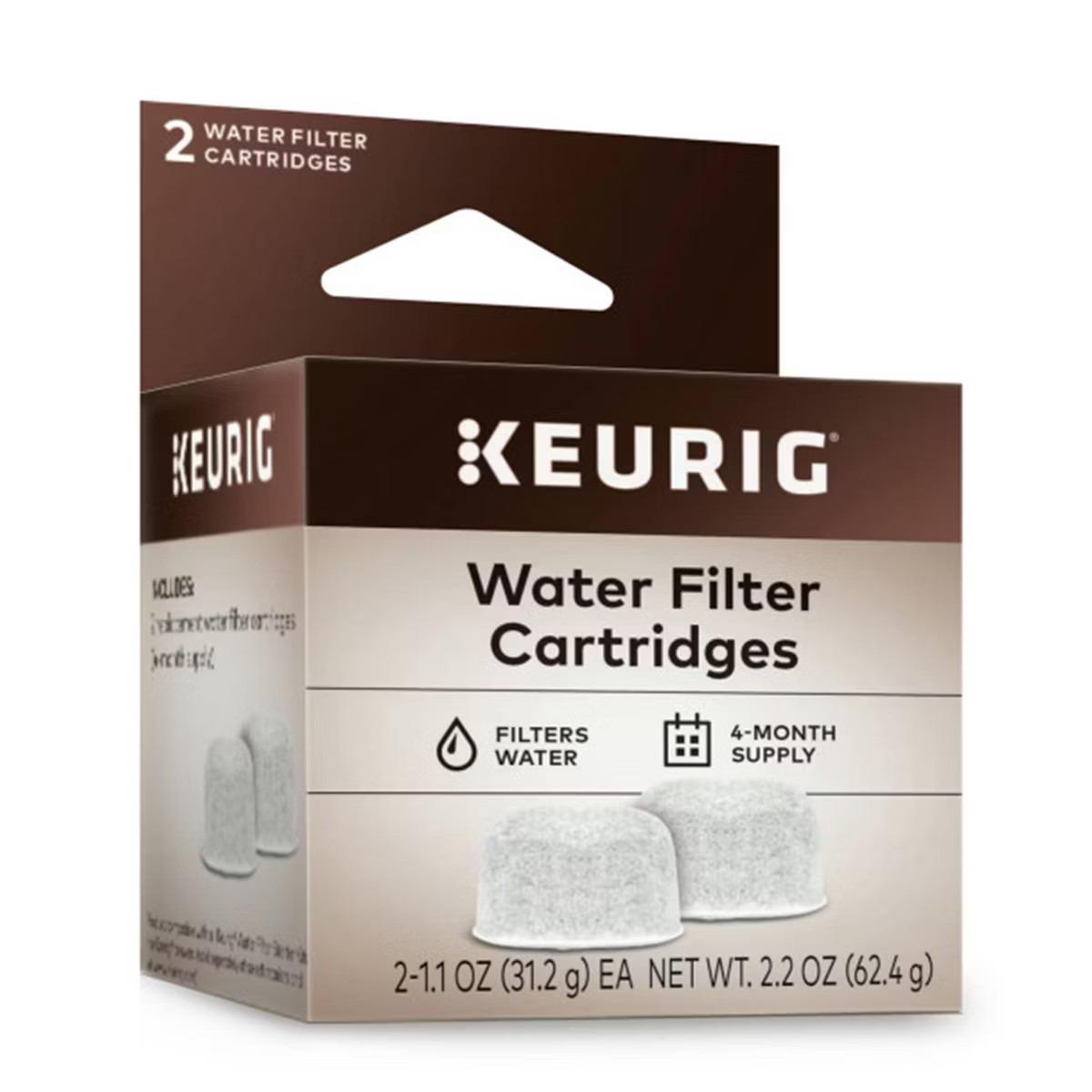 Keurig Water Filter Cartridge Refills 2pk: Charcoal Replacement for Coffee Maker, Easy Filter Cha... | Target
