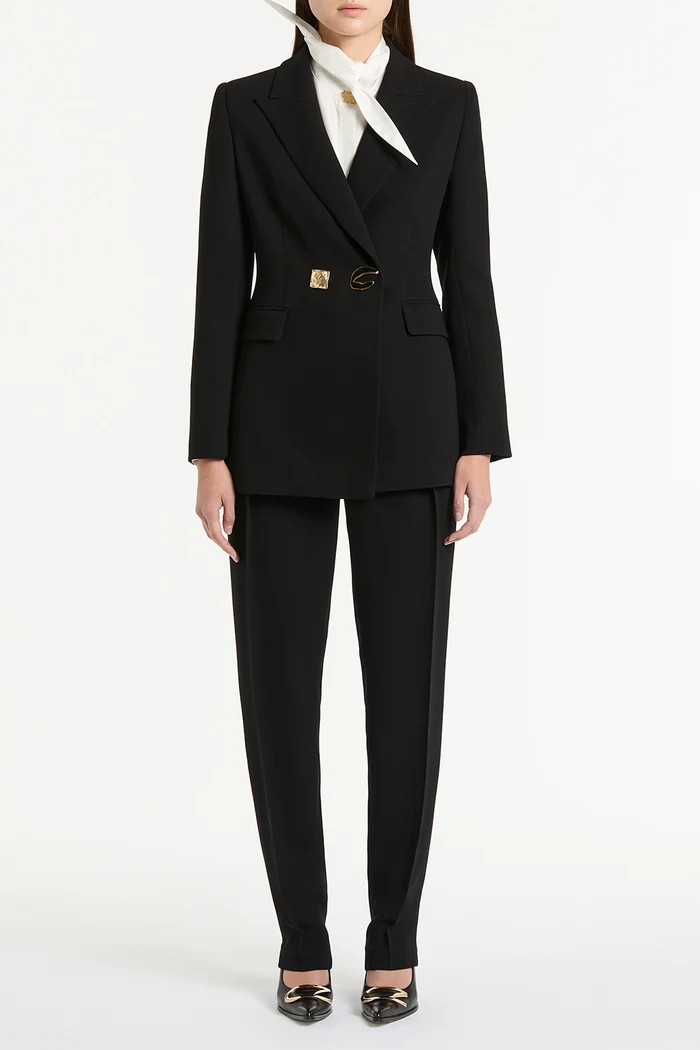 BLACK CREPE PARMA BLAZER | Carla Zampatti