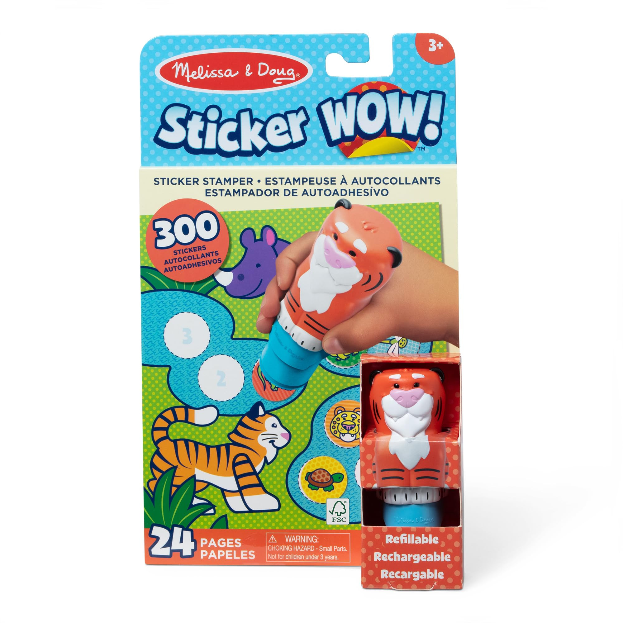 Melissa & Doug Sticker Wow!™ 24-Page Activity Pad and Sticker Stamper, 300 Stickers, Arts and C... | Amazon (US)