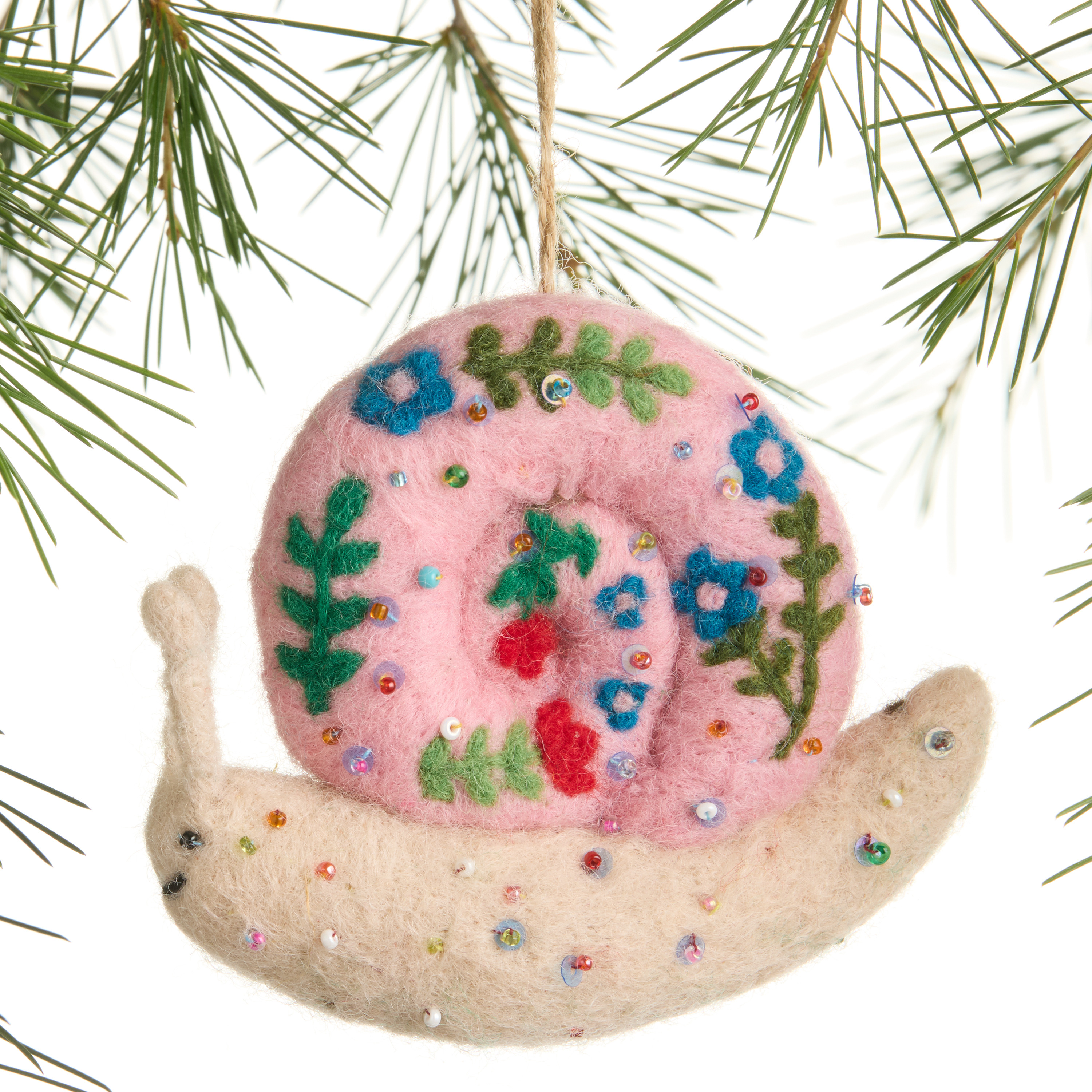 Beaded Wool Snail Ornament | World Market