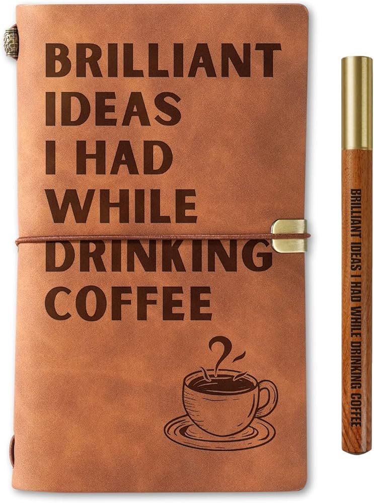 InnoBeta Coffee gifts Leather Journal Notebook with Pen, for Coffee Lovers, Men, Women on Birthda... | Amazon (US)