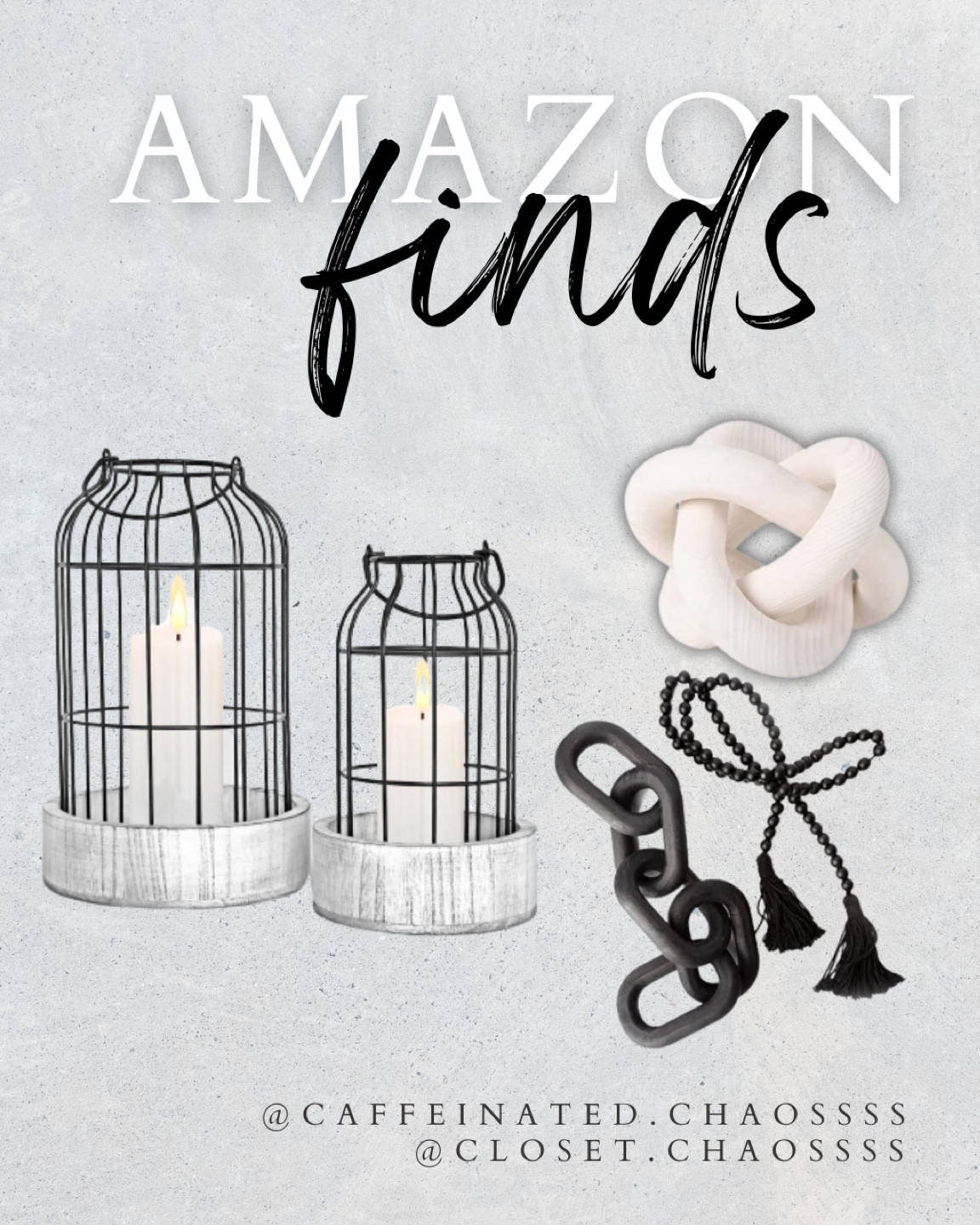 Farmhouse coffee table decor chain link table knot lantern candle

Modern Farmhouse Lantern Decor, [Refined] Rustic Home Decor Lanterns, Wire Metal Cloche Decorative Candle Holder for Your Living Room, Fireplace Mantle, Bathroom Countertop, Dining Table


#LTKstyletip #LTKFind #LTKhome